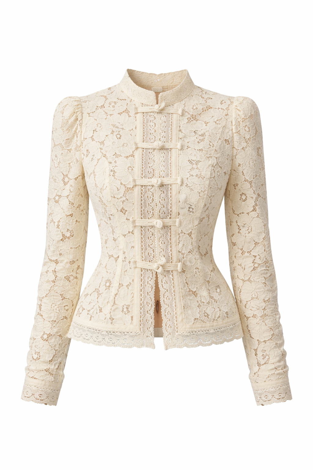 Lace - Blusa estampada de encaje para mujer