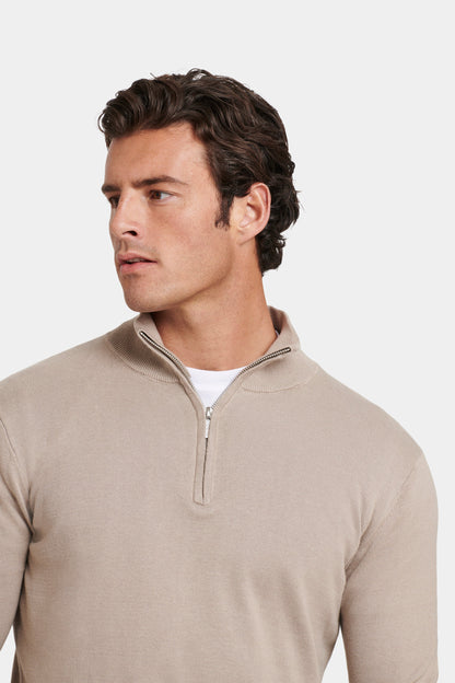 SANTONI - JERSEY CON CREMALLERA DE CUARTO