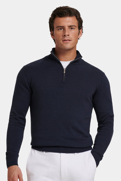 SANTONI - JERSEY CON CREMALLERA DE CUARTO