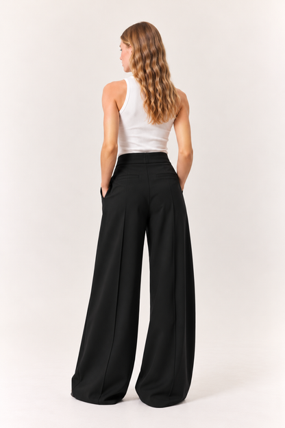 Palazzo - Pantalones anchos ultra plisados