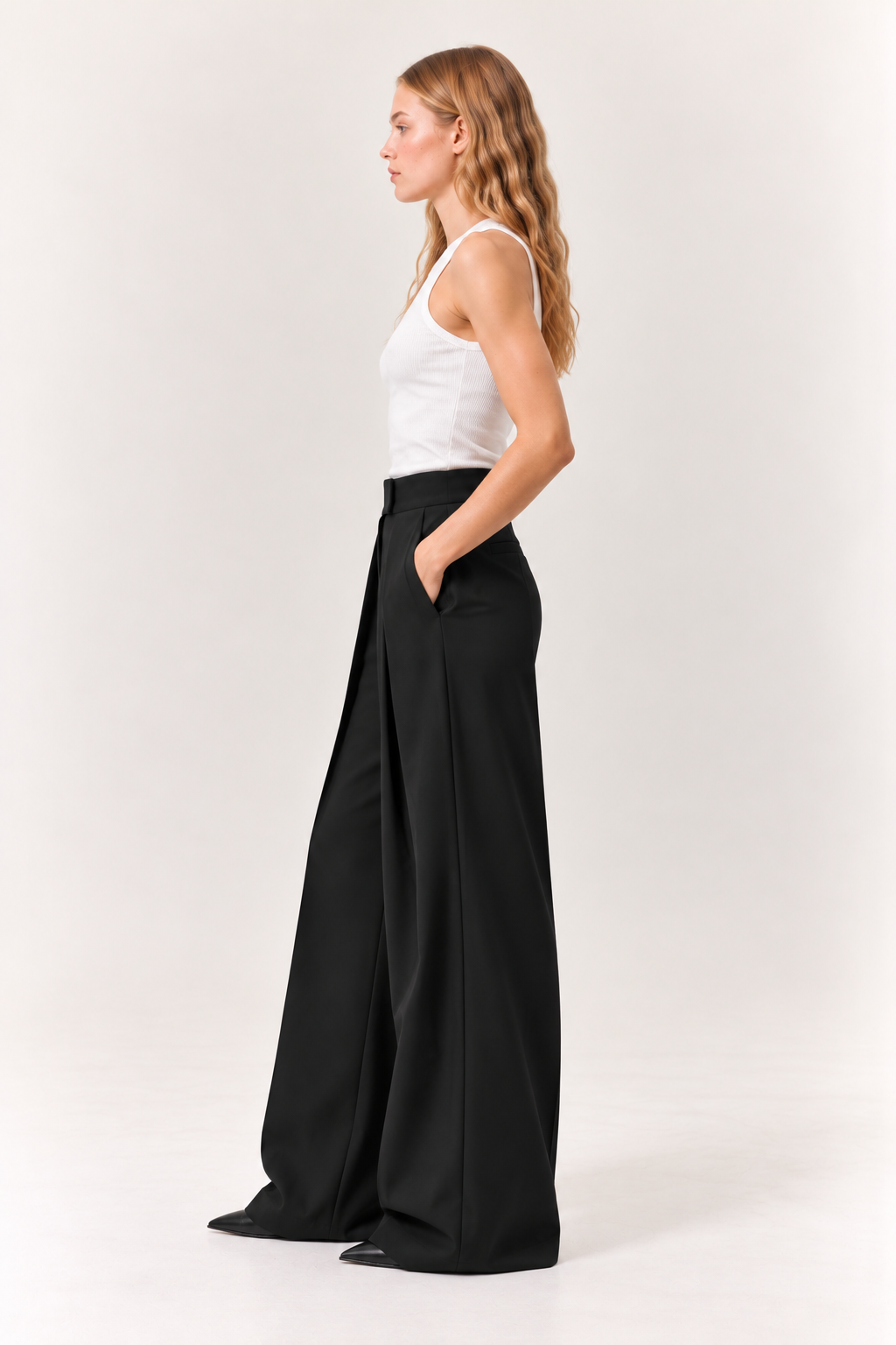 Palazzo - Pantalones anchos ultra plisados