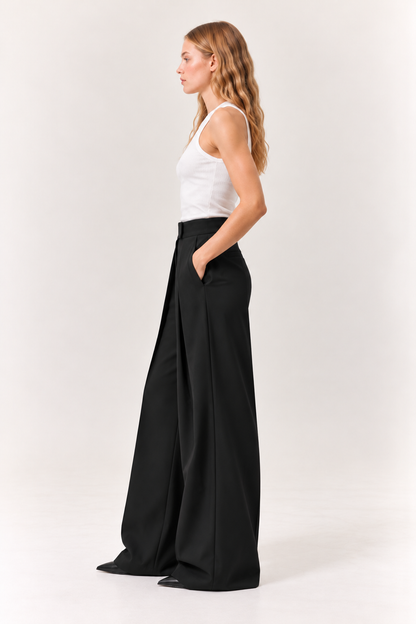 Palazzo - Pantalones anchos ultra plisados