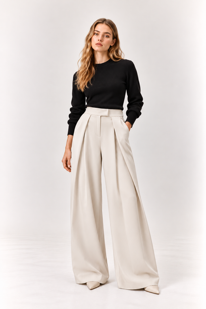 Palazzo - Pantalones anchos ultra plisados