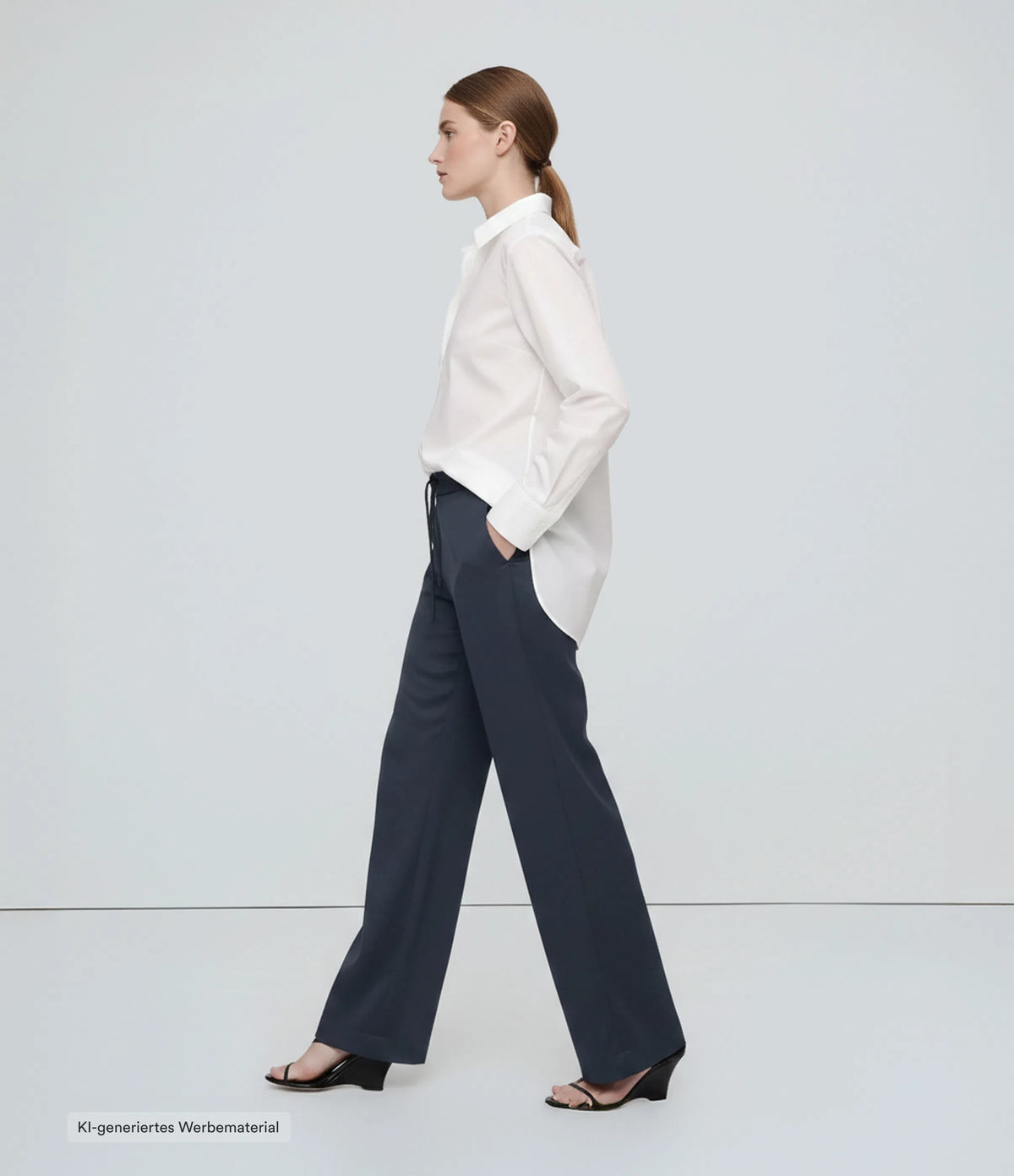 Flex - Pantalones de trabajo acampanados de talle medio DayStretch con un bolsillo lateral con cremallera