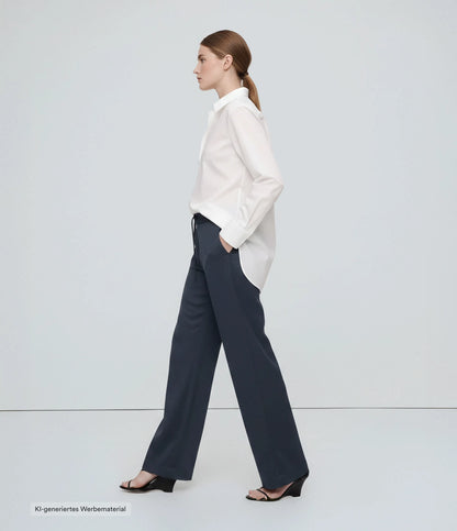 Flex - Pantalones de trabajo acampanados de talle medio DayStretch con un bolsillo lateral con cremallera
