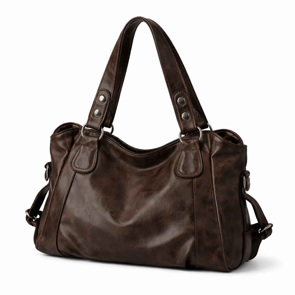 Bolso tote retro de PU para mujer