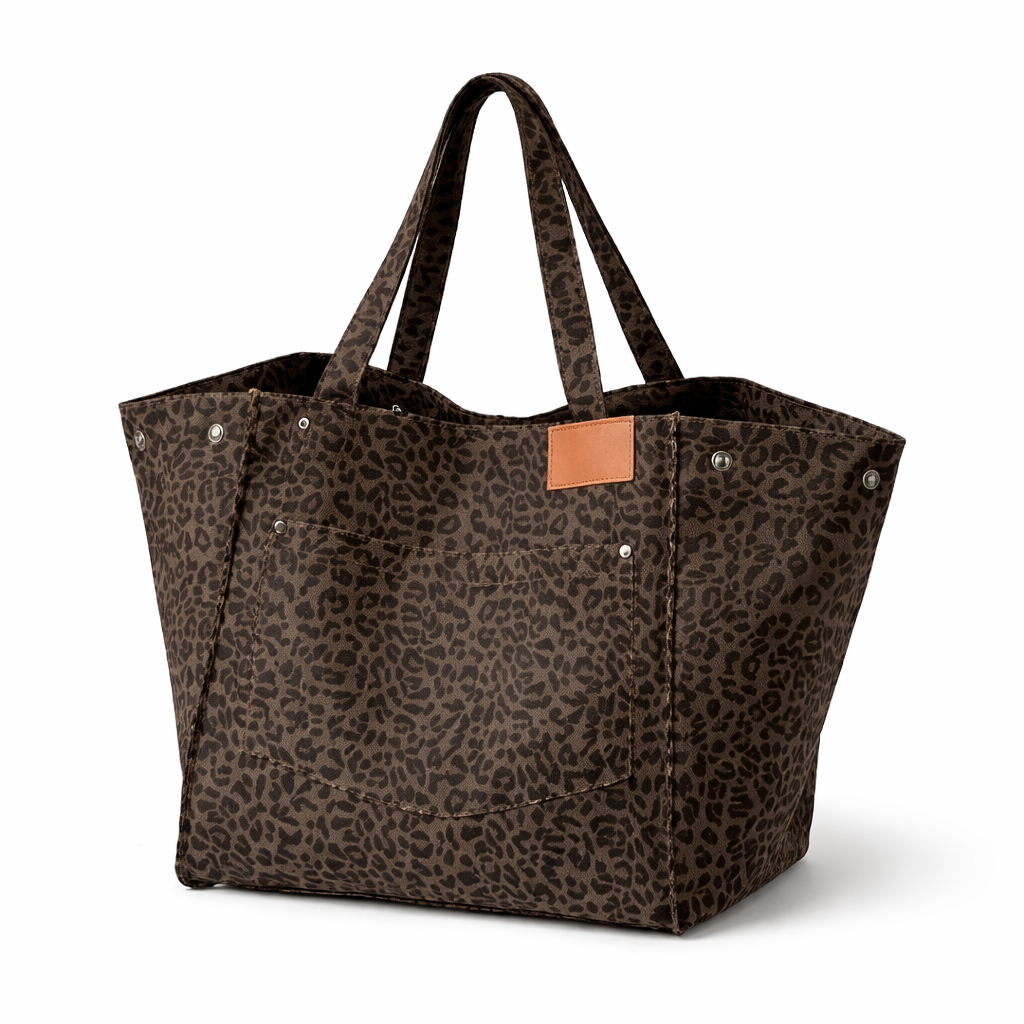 Bolso con estampado de leopardo