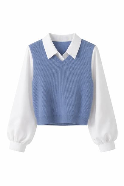 Colar - Blusa de dos piezas con cuello polo