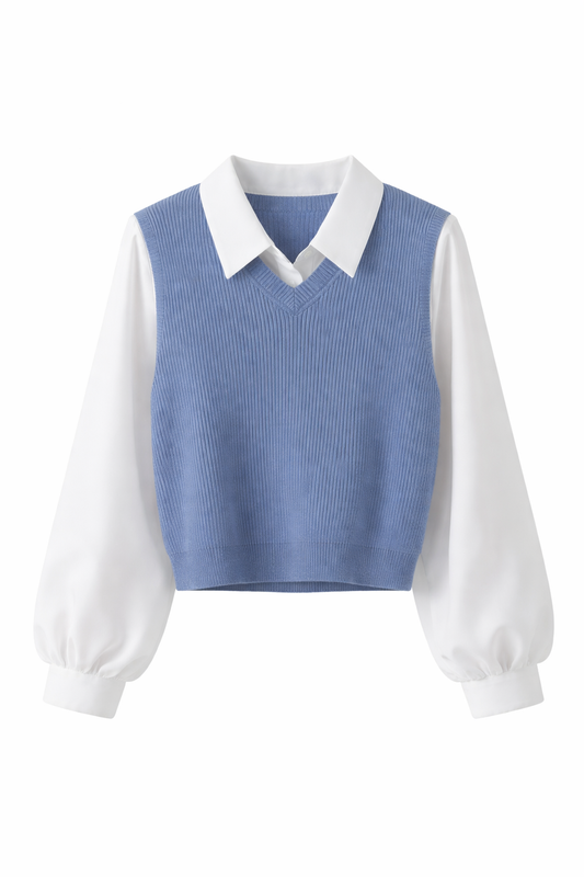 Colar - Blusa de dos piezas con cuello polo