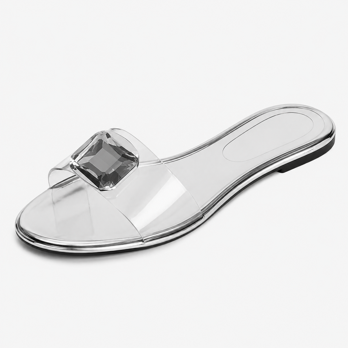 SANDALIAS TRANSPARENTES CON GEMA