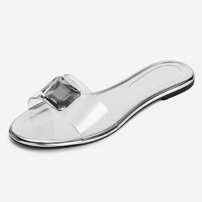 SANDALIAS TRANSPARENTES CON GEMA