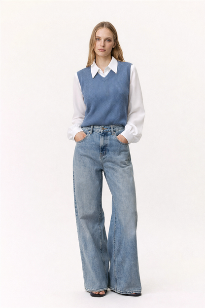 Colar - Blusa de dos piezas con cuello polo