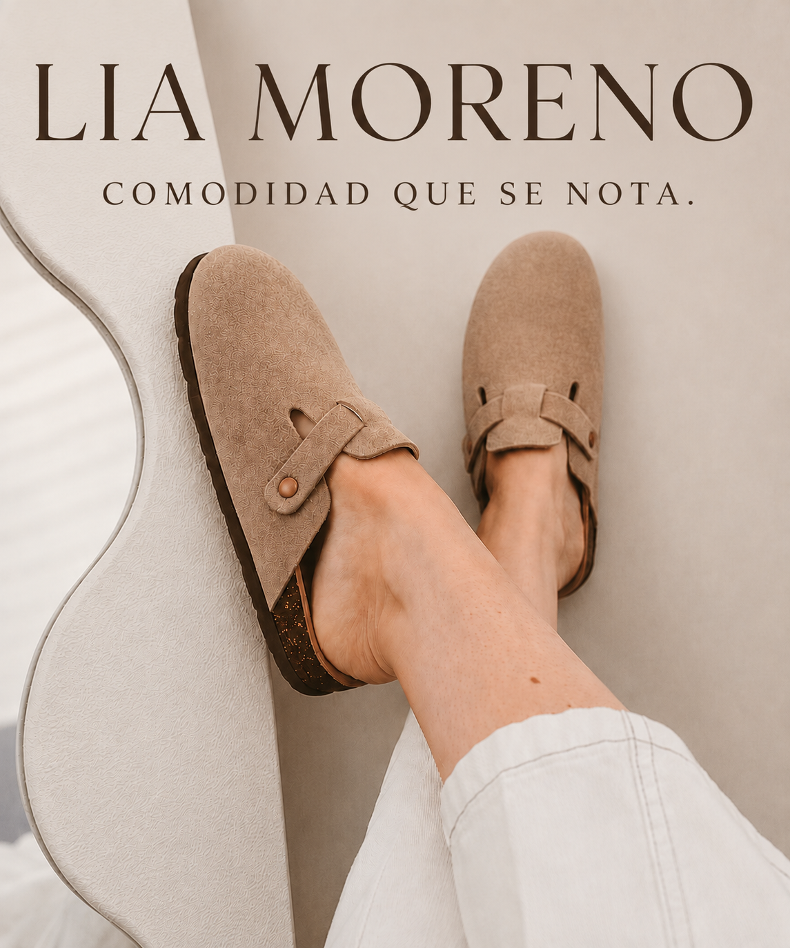 Zuecos de ante auténtico de Lia Moreno