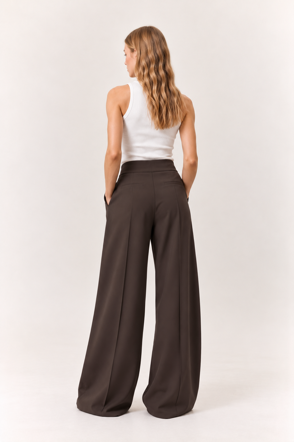 Palazzo - Pantalones anchos ultra plisados
