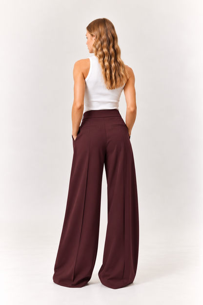 Palazzo - Pantalones anchos ultra plisados