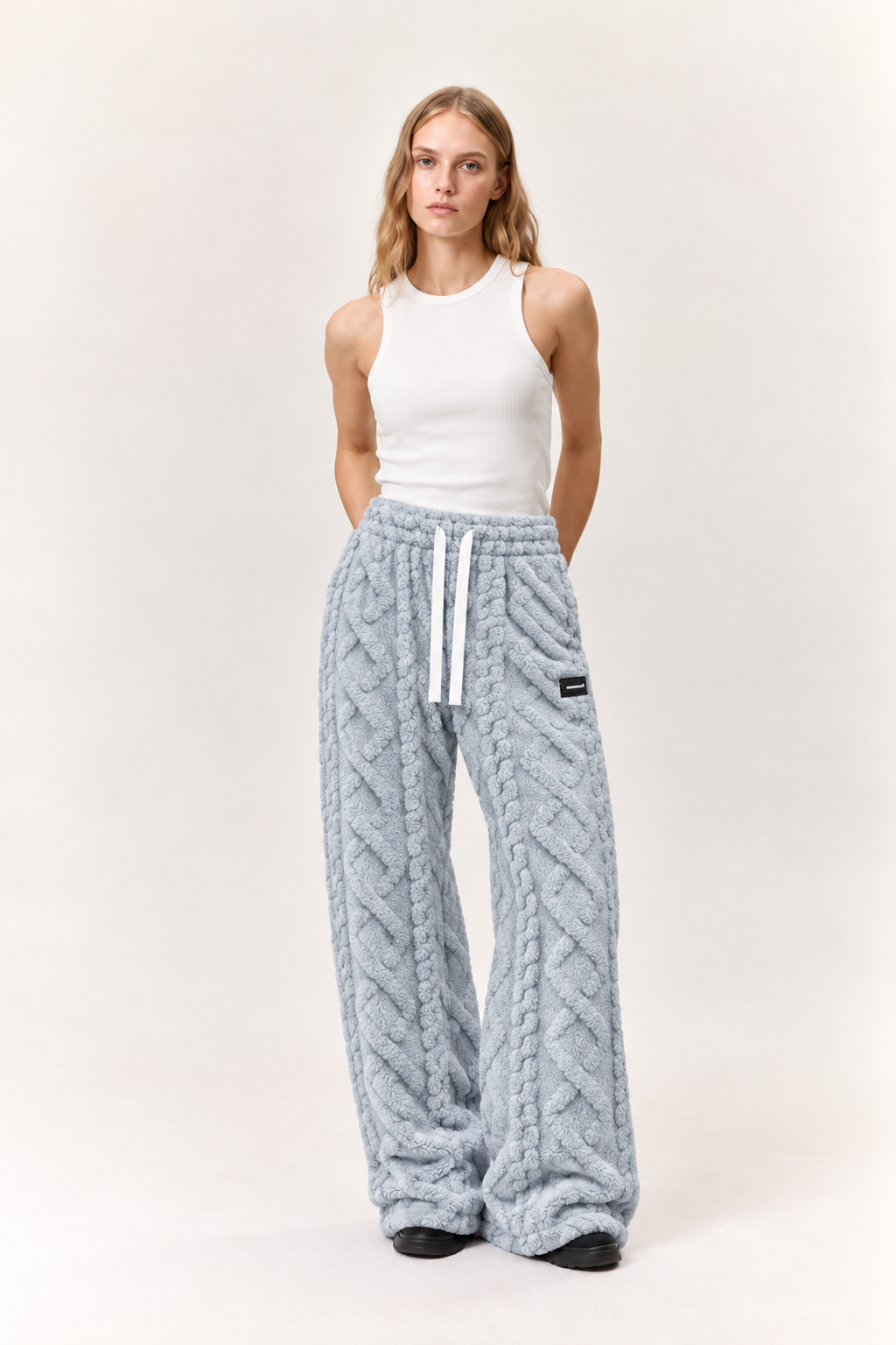 Mit - Pantalones de estar por casa cómodos y cálidos para mujer, con forro de franela