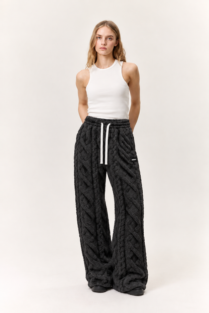 Mit - Pantalones de estar por casa cómodos y cálidos para mujer, con forro de franela