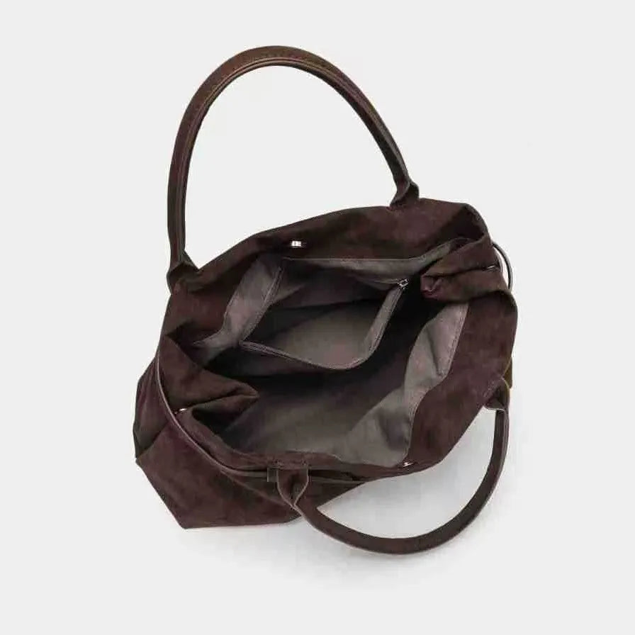 Bolso tote vintage marrón para mujer
