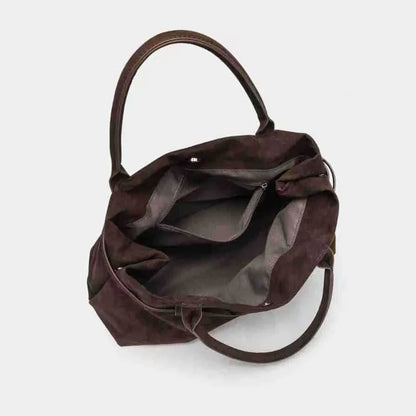 Bolso tote vintage marrón para mujer