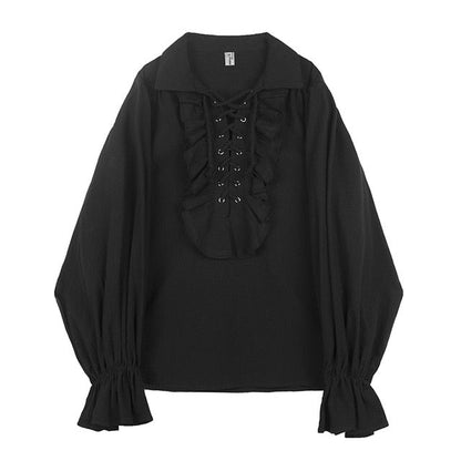 Blusa con mangas acampanadas
