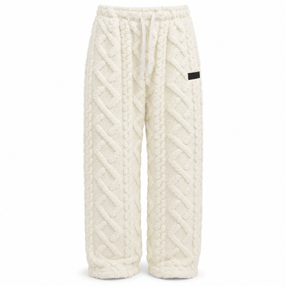 Mit - Pantalones de estar por casa cómodos y cálidos para mujer, con forro de franela